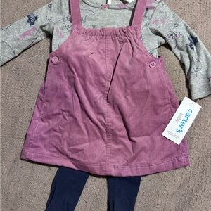 Carter’s baby girl dress, top and leggings/stockings